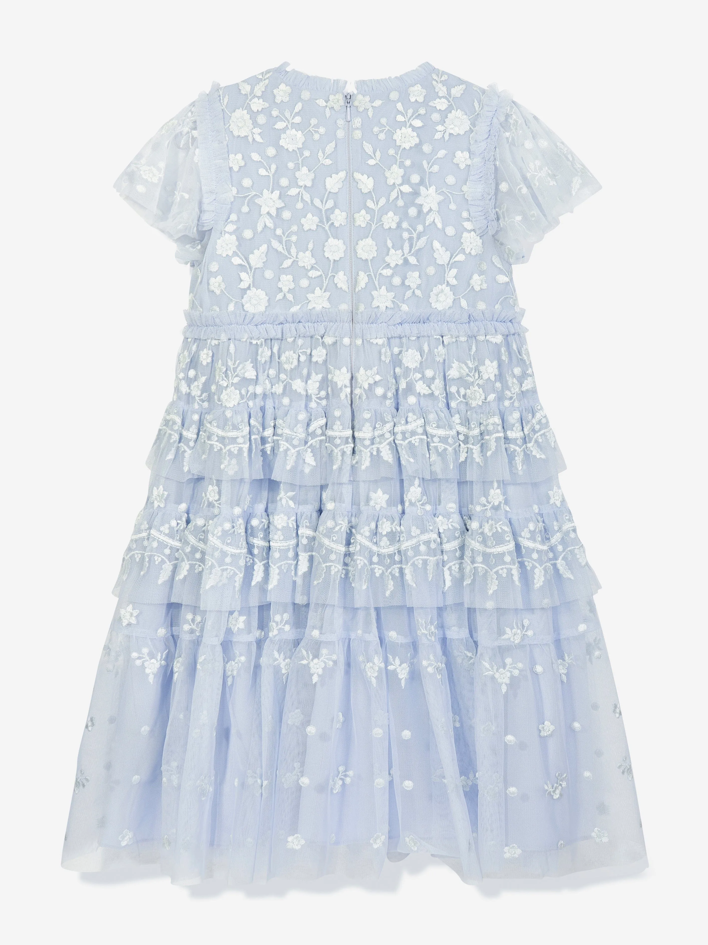 Needle & Thread Girls Angelica Lace Dress in Blue