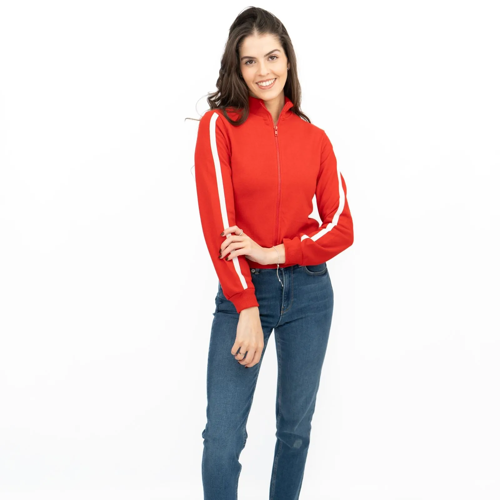 New Look Red Long Sleeve Full Zip Track Top