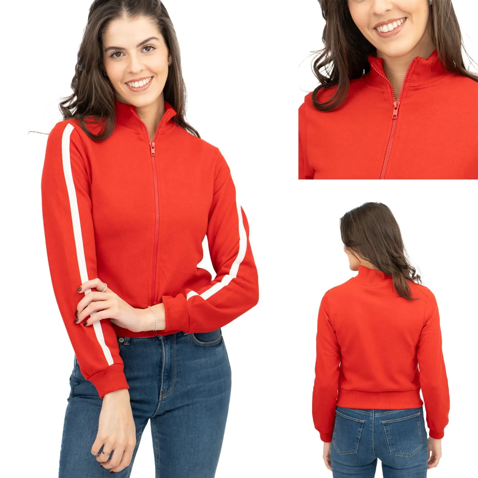 New Look Red Long Sleeve Full Zip Track Top