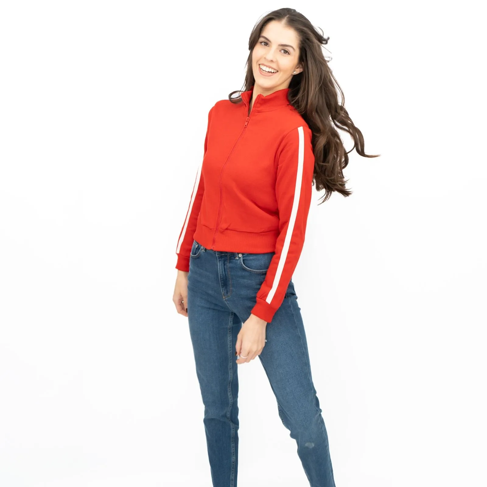 New Look Red Long Sleeve Full Zip Track Top