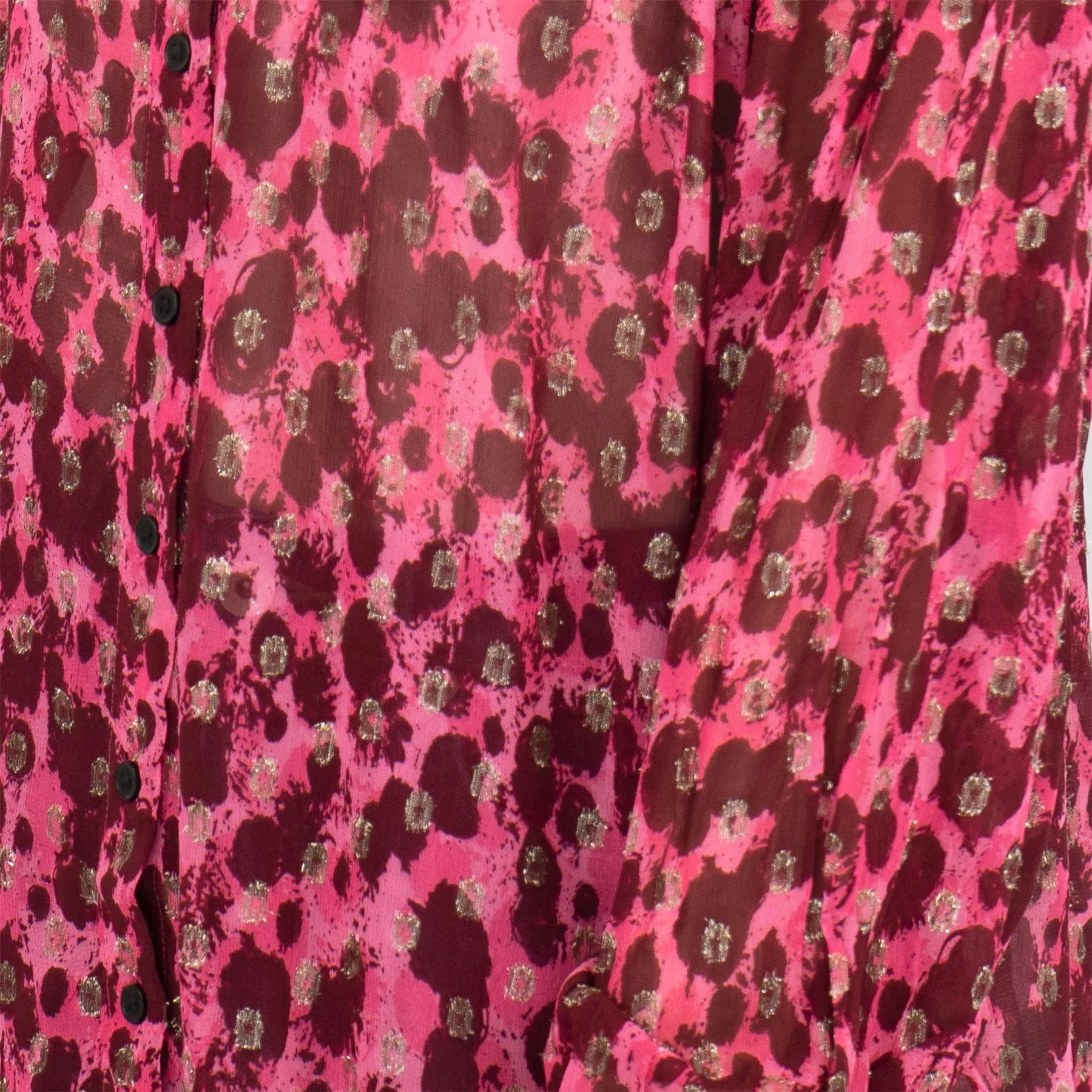 Next Pink Animal Print Long Sleeve Textured Sparkle Shirt