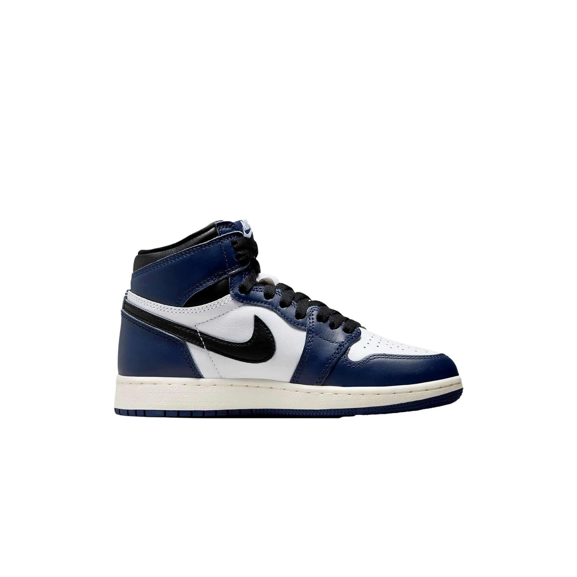 Nike Air Jordan 1 Retro High OG Midnight Navy/Black-White-Sail  FD1437-401 Grade-School