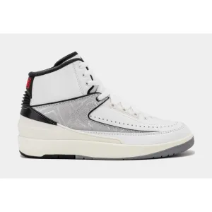 Nike Air Jordan 2 Retro White/Fire Red-Black-Sail  DQ8562-102 Grade-School