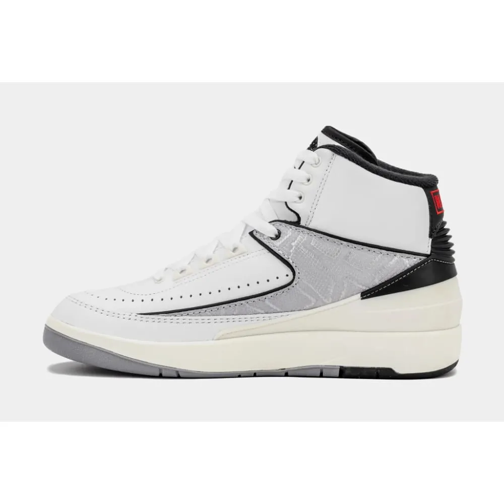 Nike Air Jordan 2 Retro White/Fire Red-Black-Sail  DQ8562-102 Grade-School