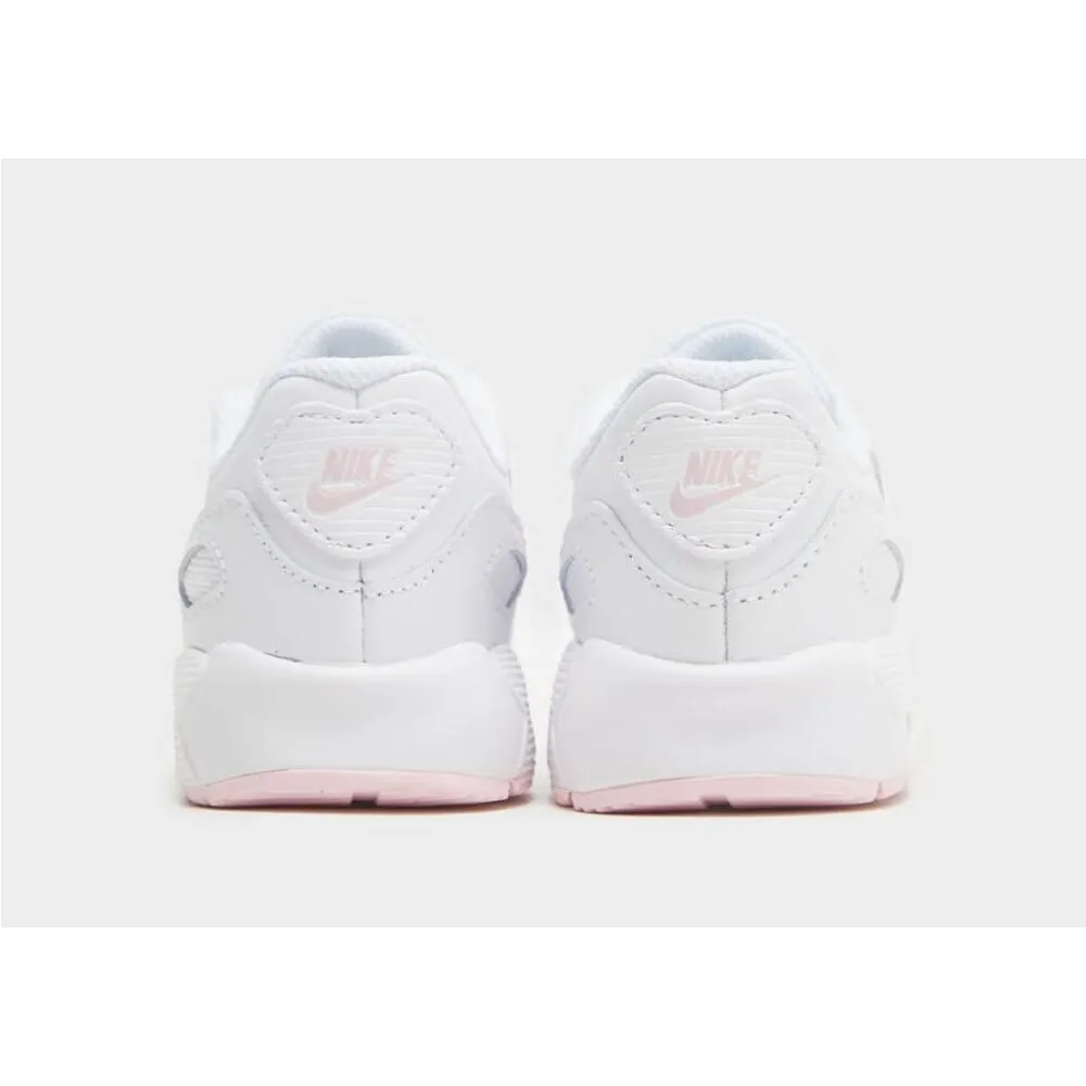 Nike Air Max 90 Leather White/Pink Foam-White-White  CD6868-121 Toddler