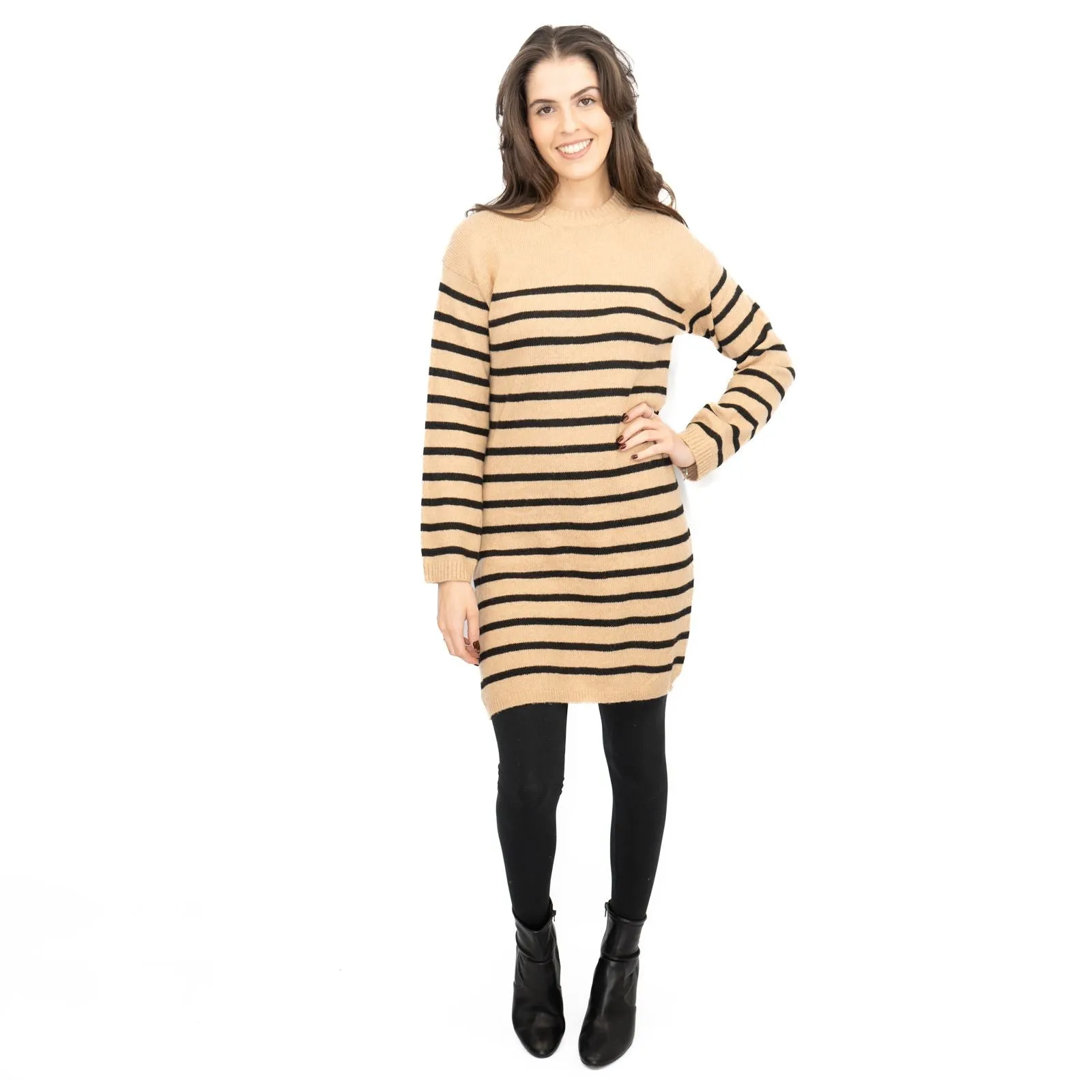 Nobodys Child Beige Striped Jumper Dress