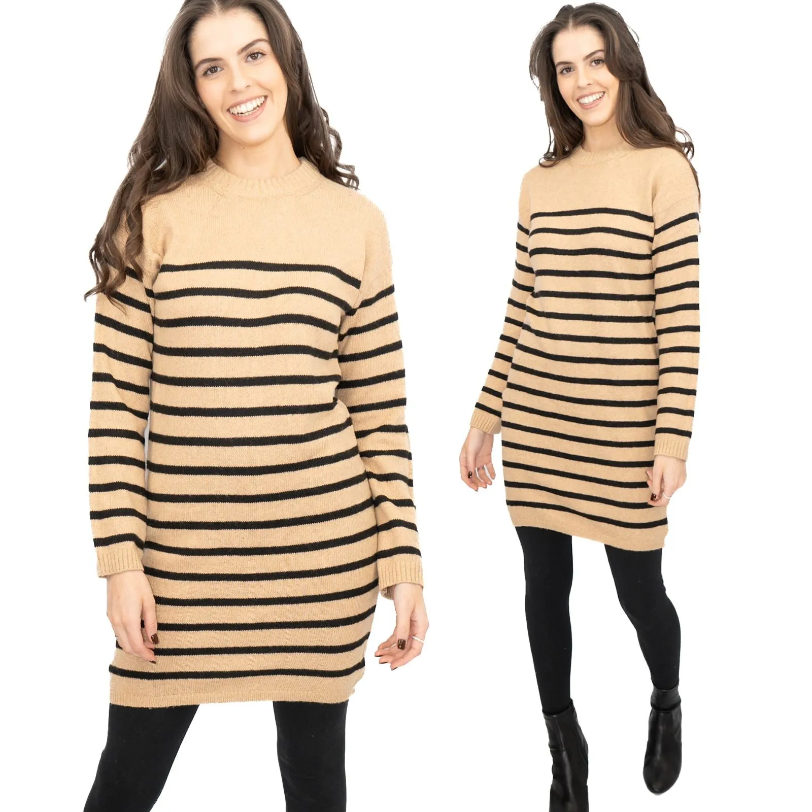 Nobodys Child Beige Striped Jumper Dress