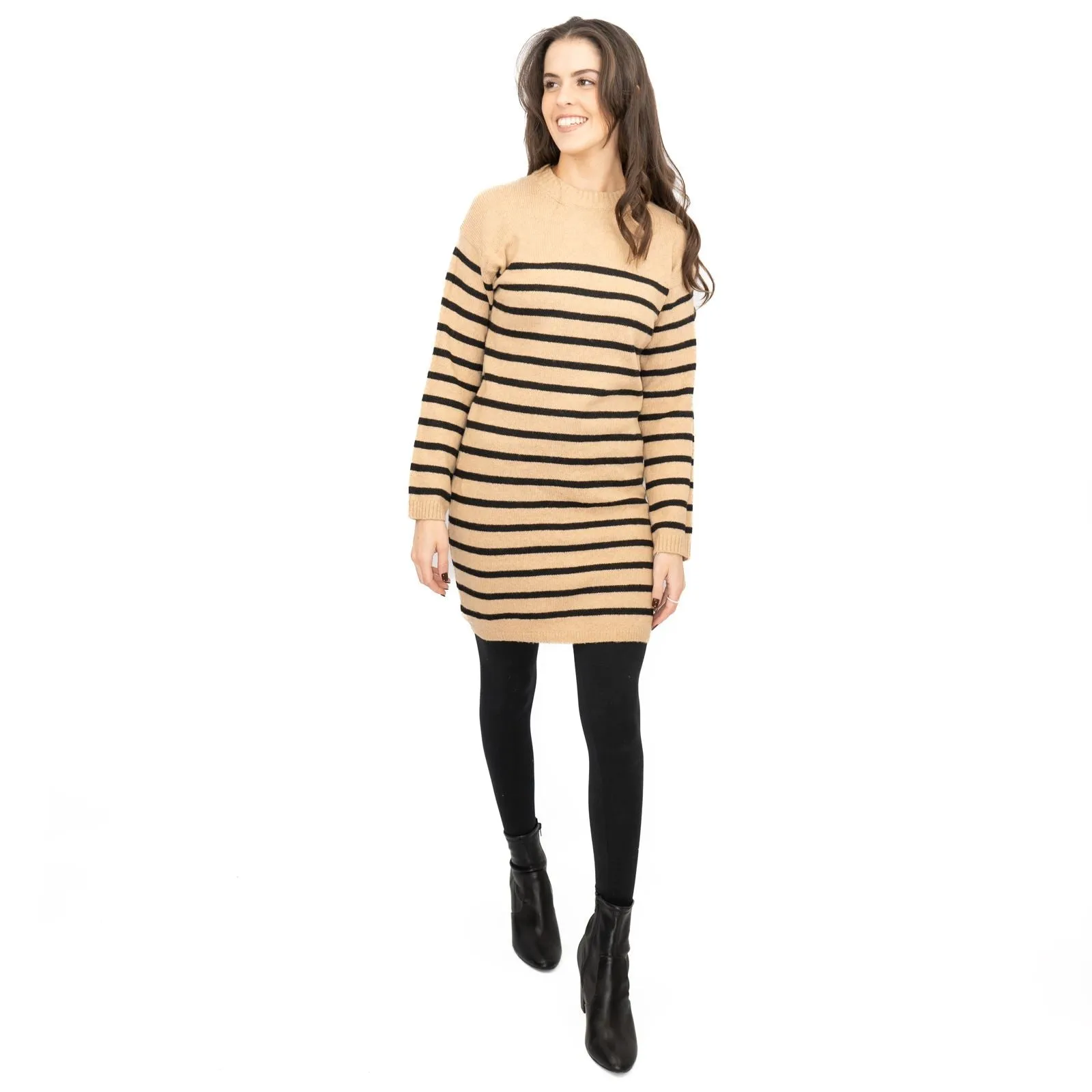 Nobodys Child Beige Striped Jumper Dress
