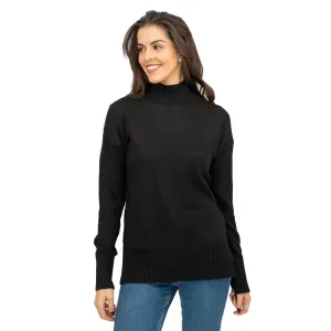 Nobodys Child Longline Jumper Funnel Neck Supersoft Black