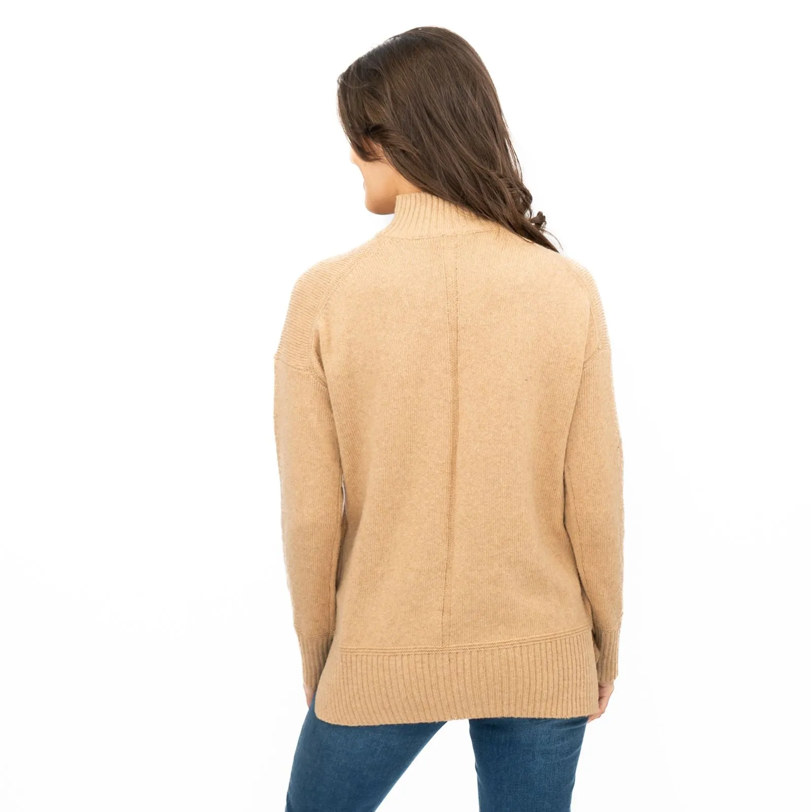 Nobodys Child Longline Jumper Funnel Neck Supersoft Camel