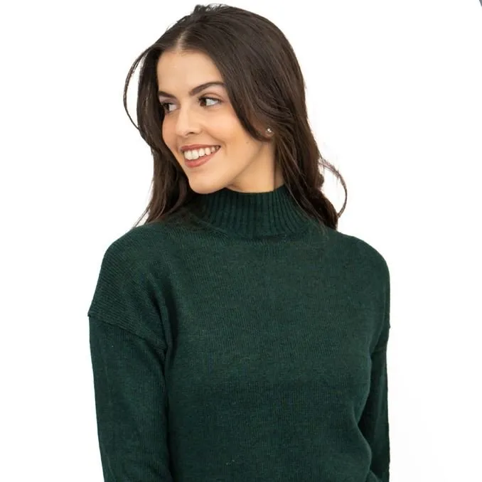 Nobodys Child Longline Jumper Funnel Neck Supersoft Green
