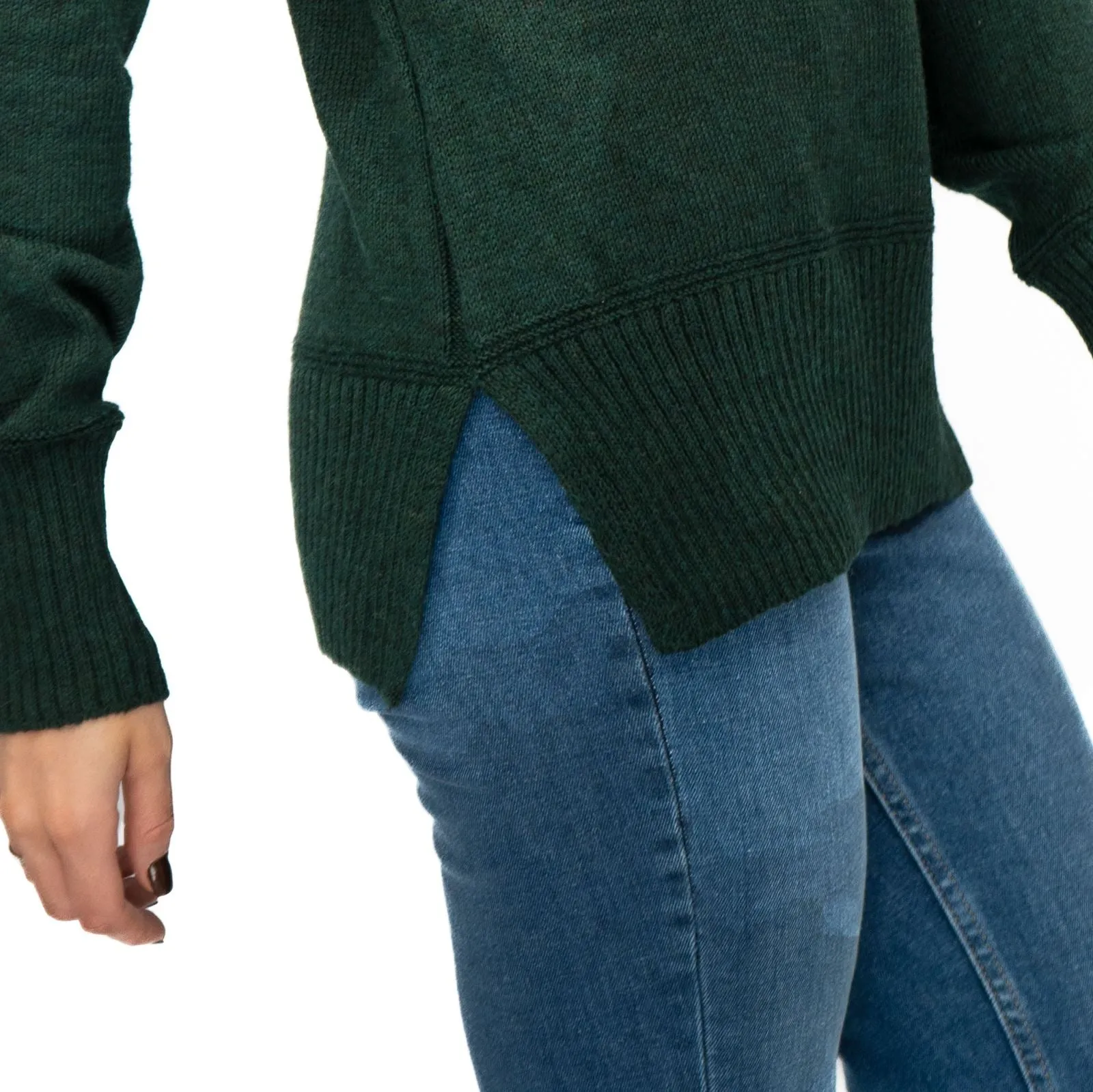 Nobodys Child Longline Jumper Funnel Neck Supersoft Green