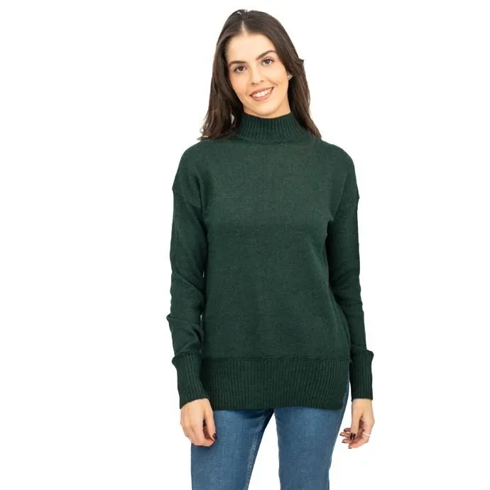 Nobodys Child Longline Jumper Funnel Neck Supersoft Green