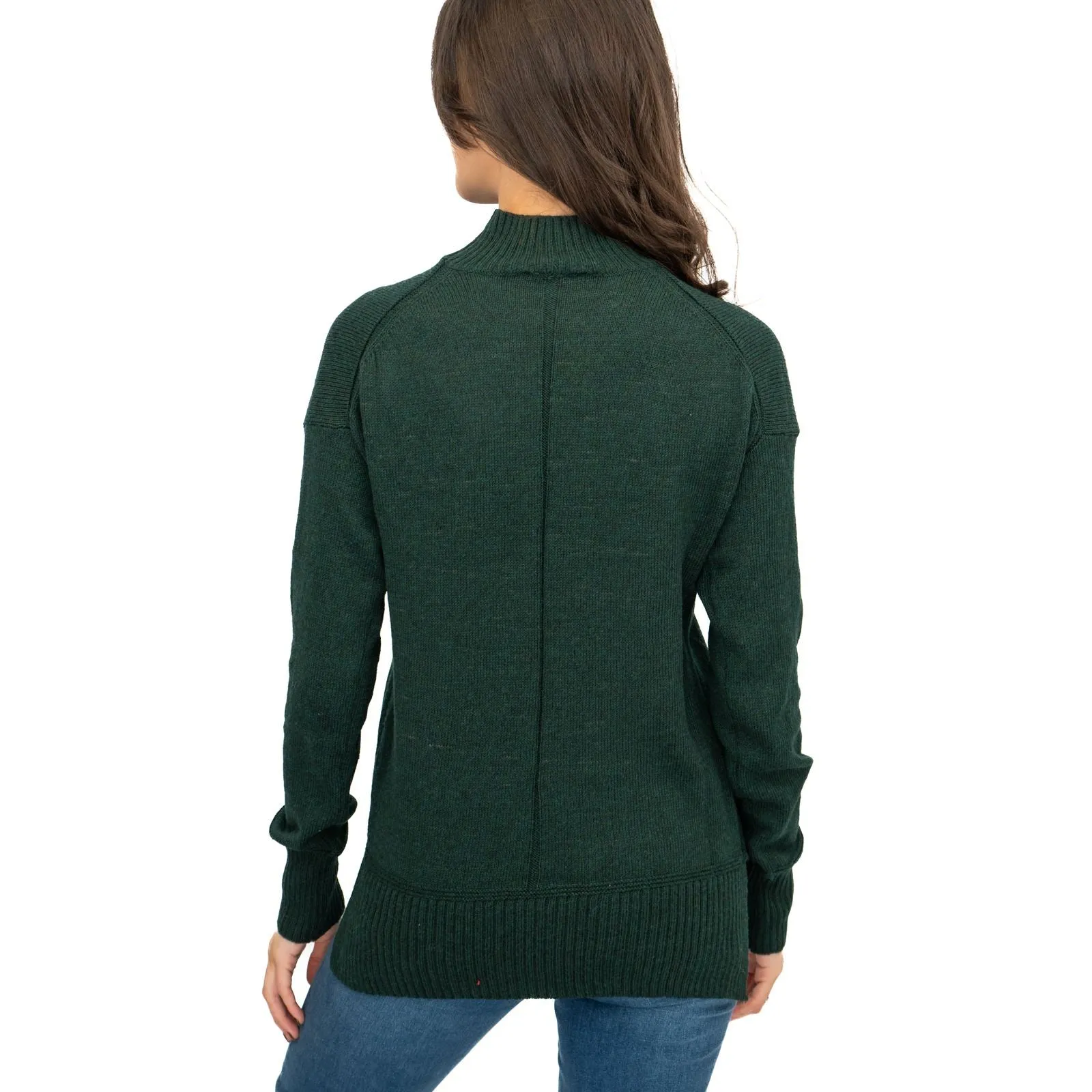 Nobodys Child Longline Jumper Funnel Neck Supersoft Green