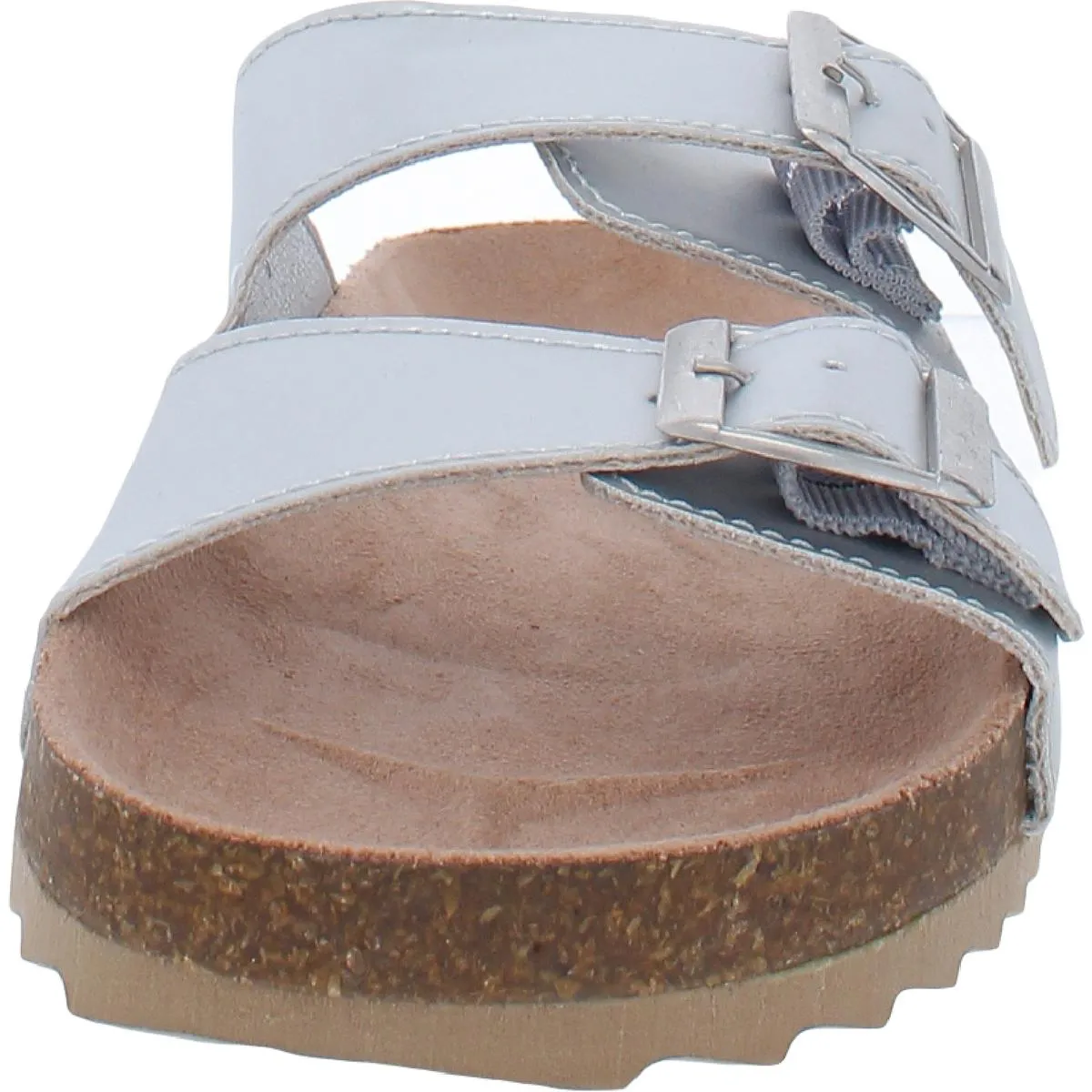Noyo Girls Metallic Buckle Footbed Sandals