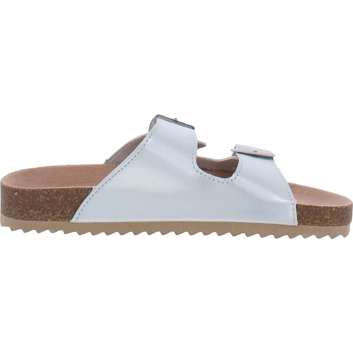 Noyo Girls Metallic Buckle Footbed Sandals
