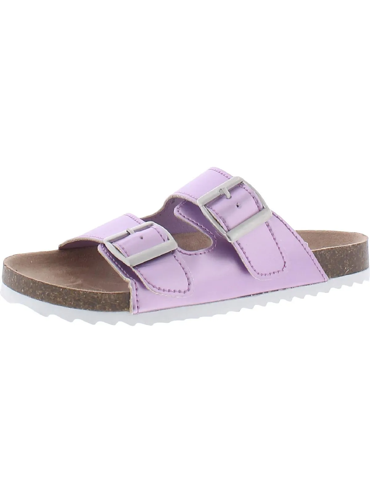Noyo Girls Metallic Buckle Footbed Sandals