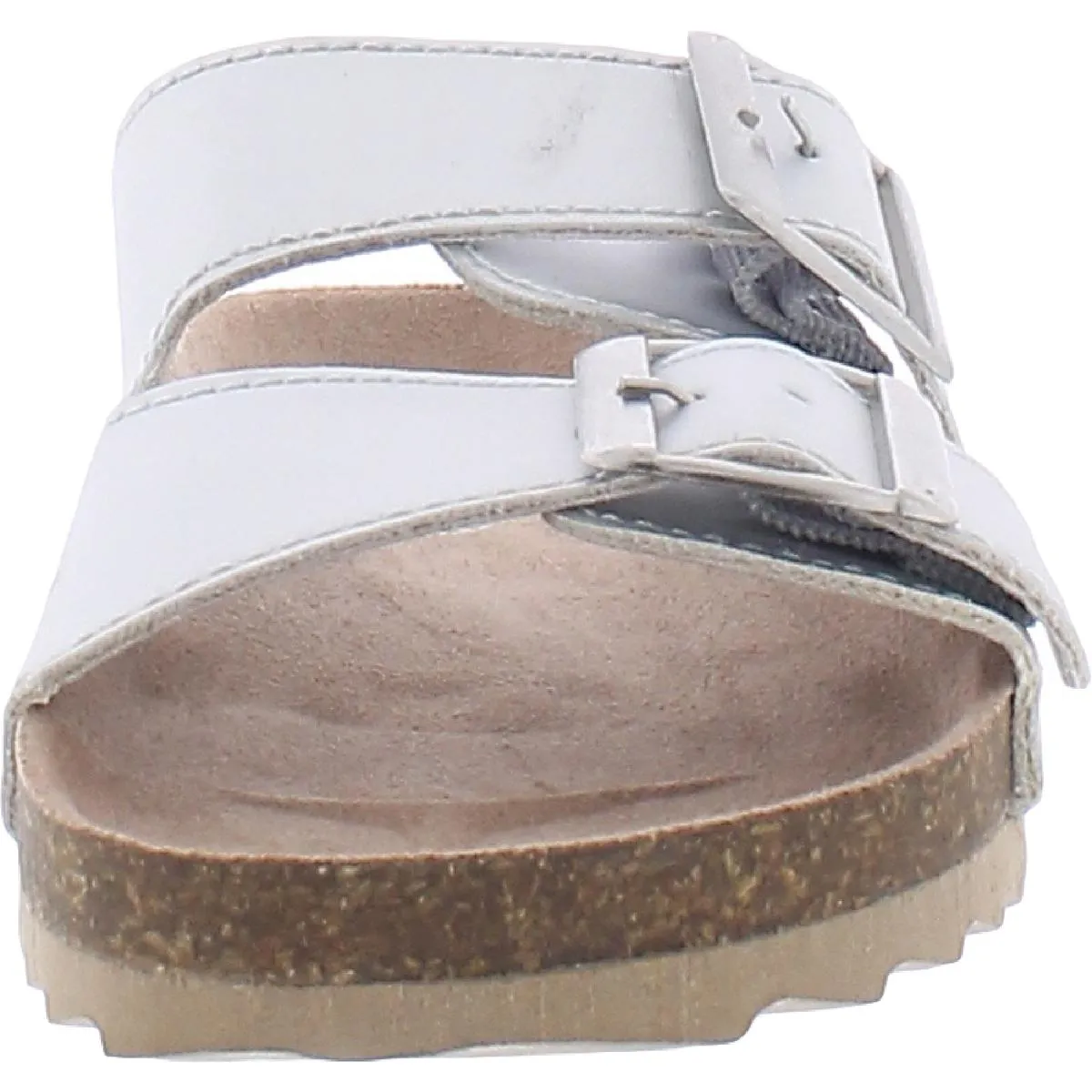 Noyo Girls Metallic Buckle Footbed Sandals