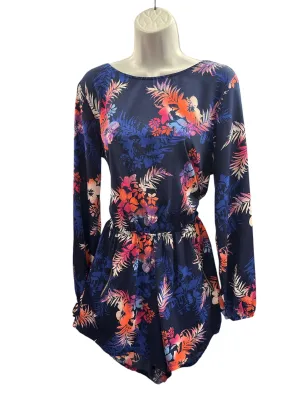 One Clothing Women's Romper Tropical Navy L