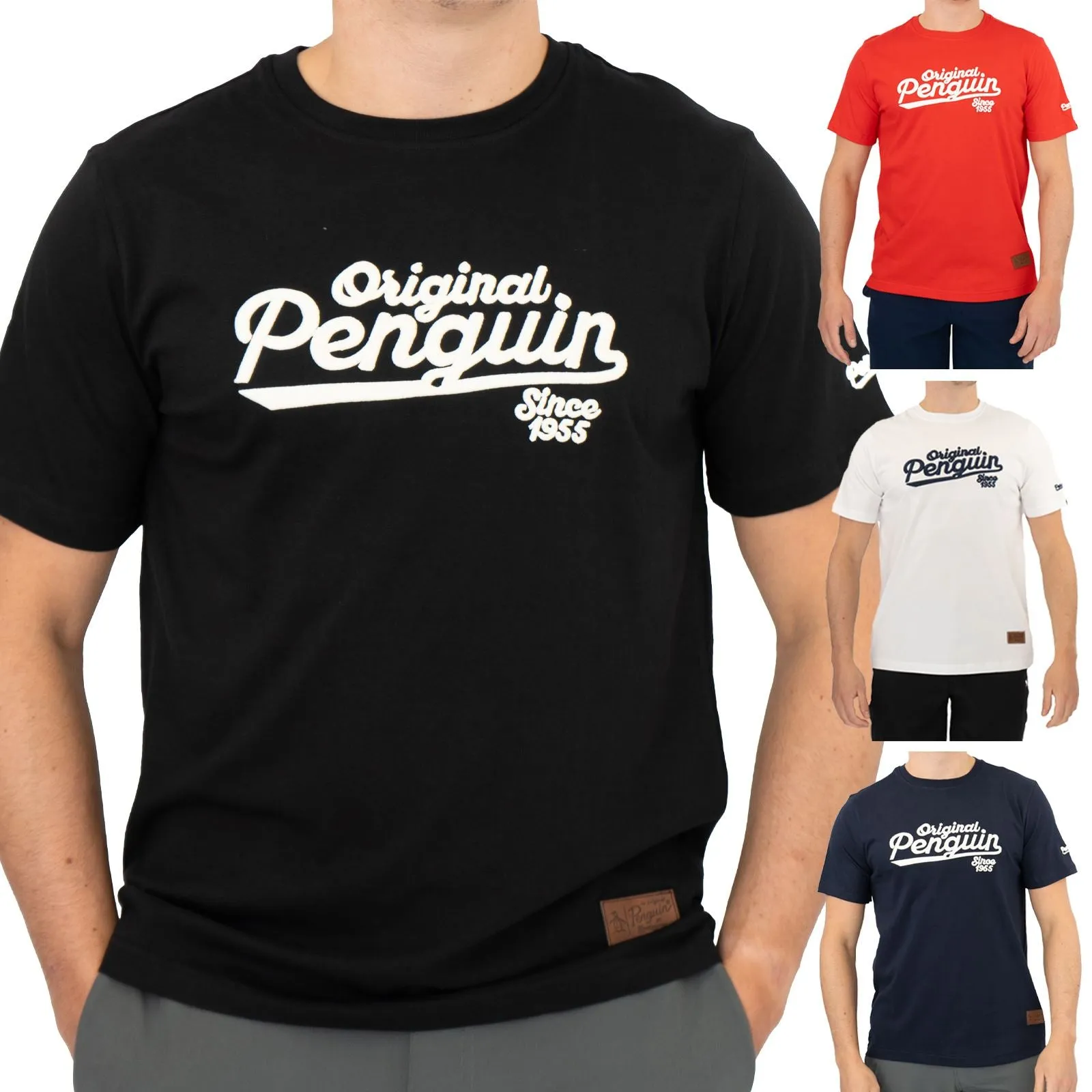 Original Penguin T-shirt Short Sleeve Embroidered Red