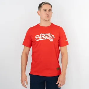 Original Penguin T-shirt Short Sleeve Embroidered Red