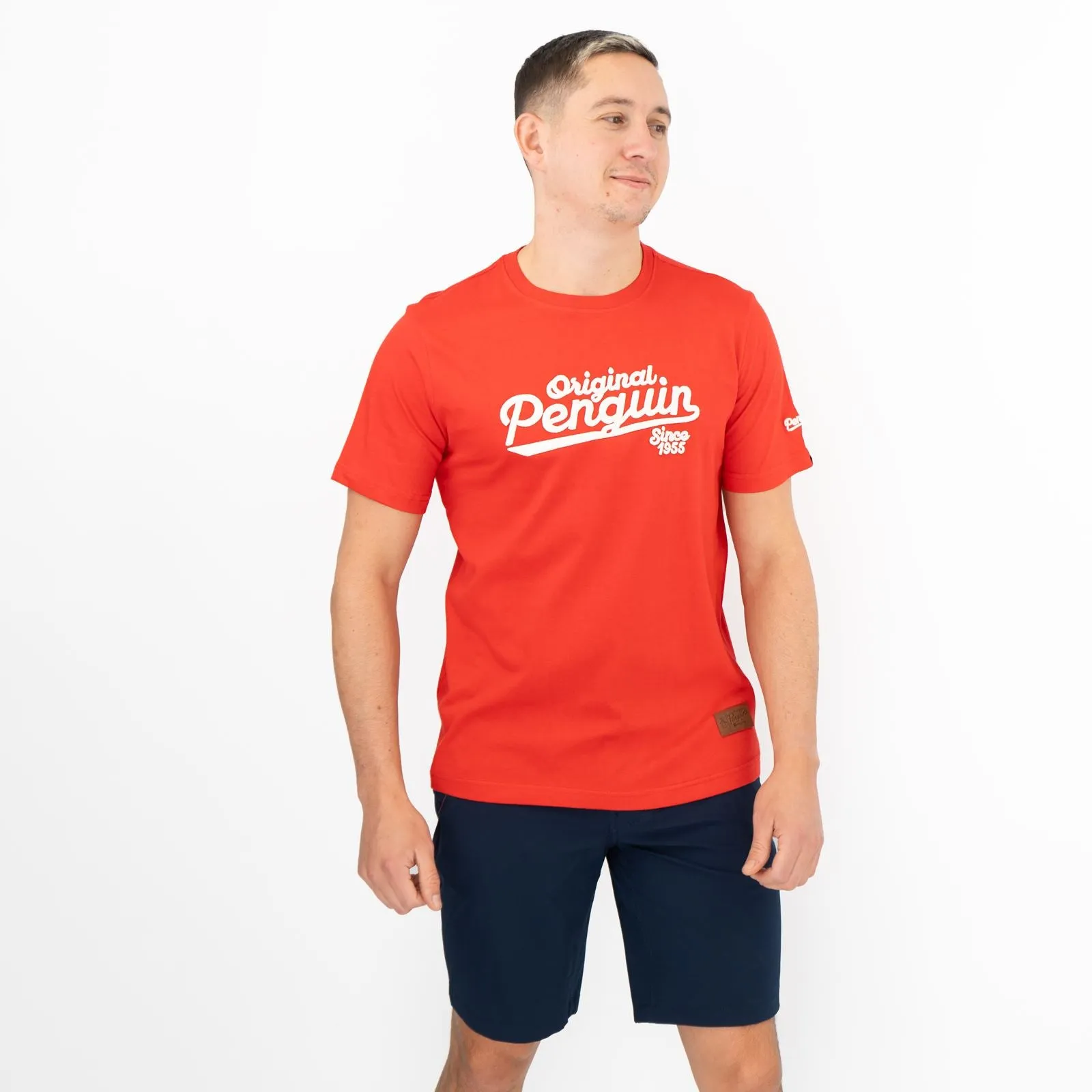Original Penguin T-shirt Short Sleeve Embroidered Red