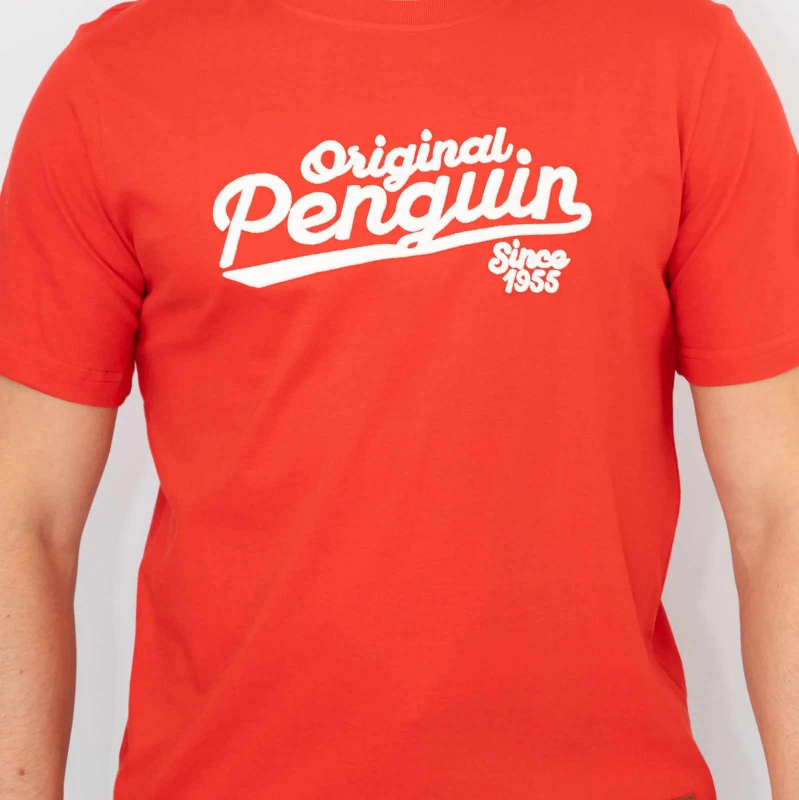 Original Penguin T-shirt Short Sleeve Embroidered Red
