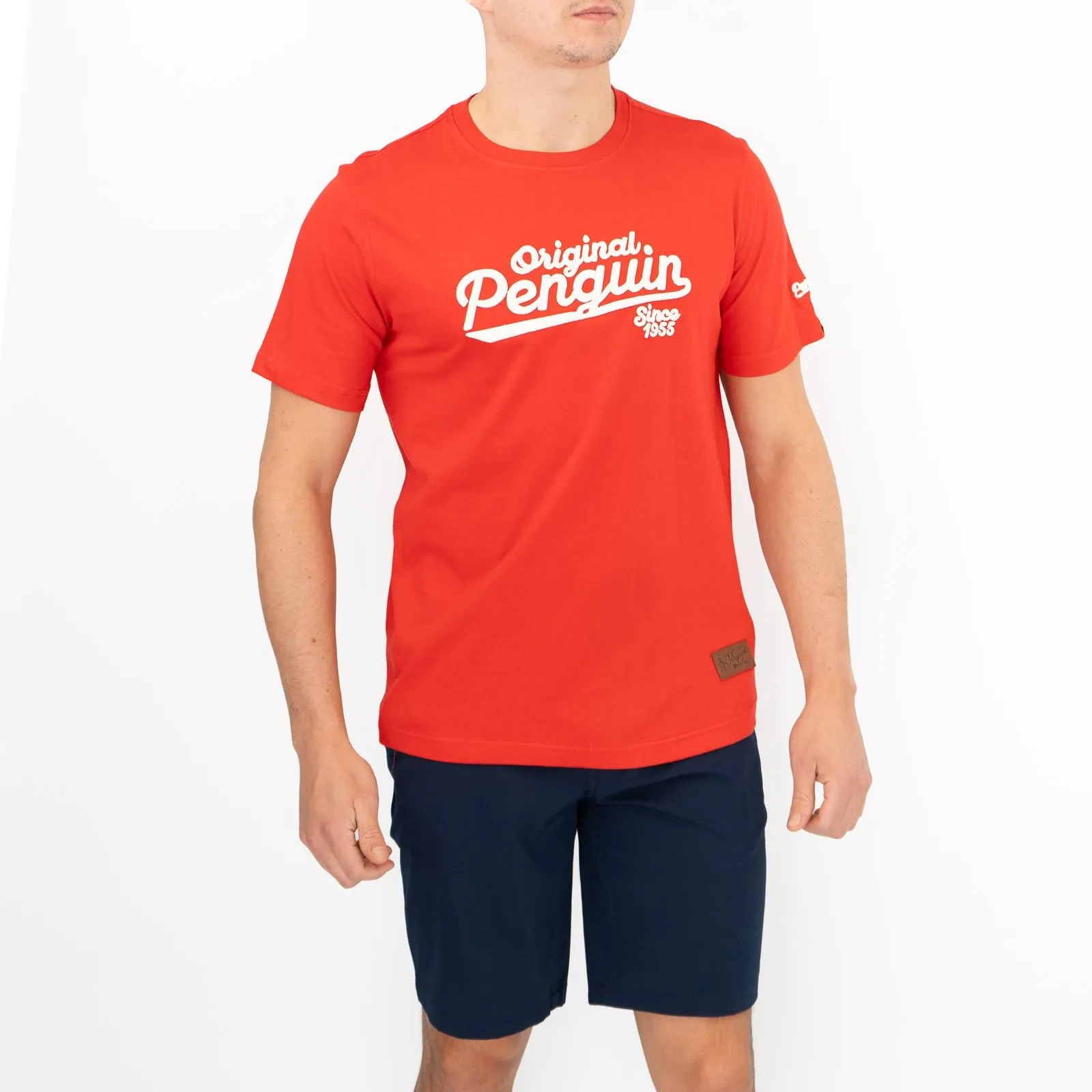 Original Penguin T-shirt Short Sleeve Embroidered Red