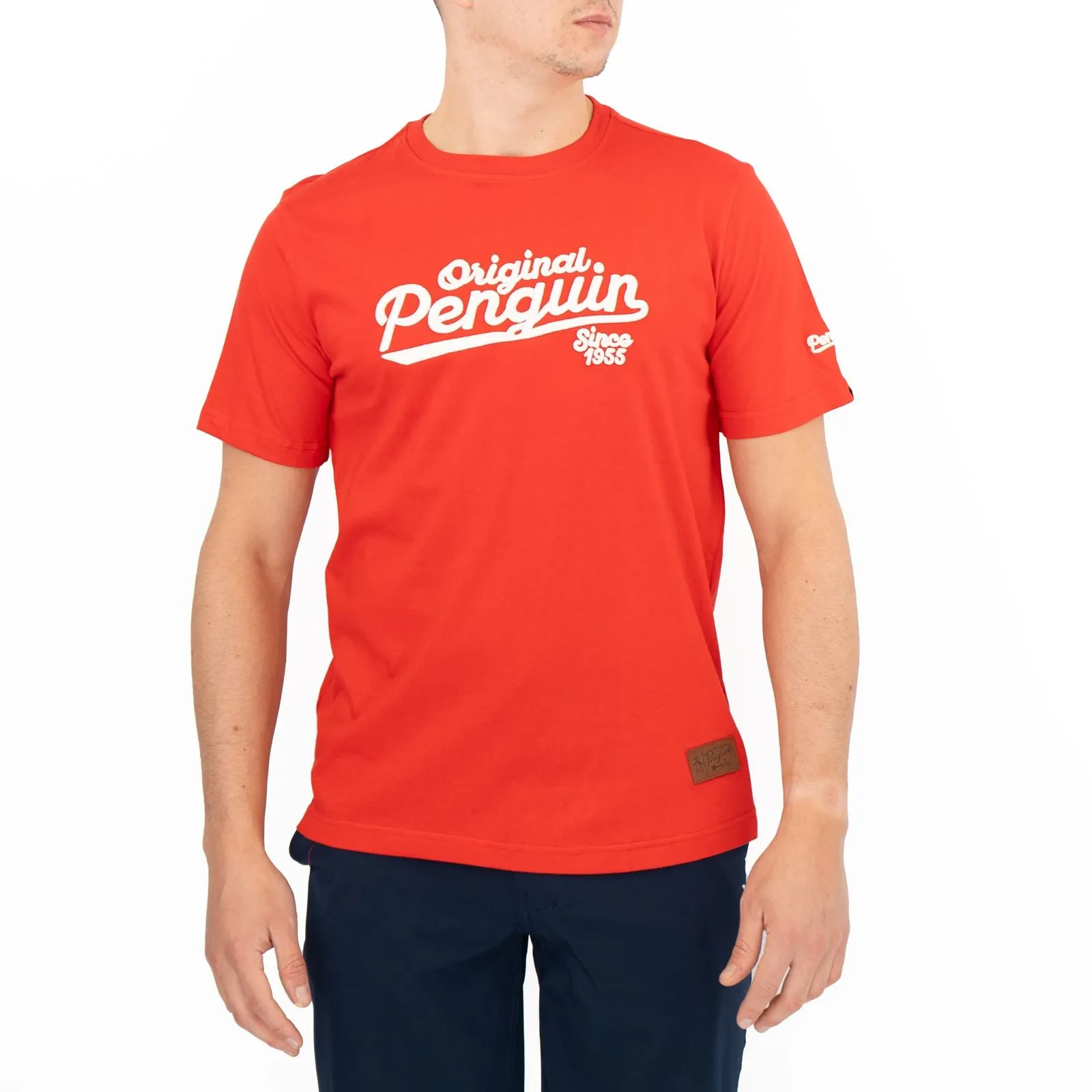 Original Penguin T-shirt Short Sleeve Embroidered Red