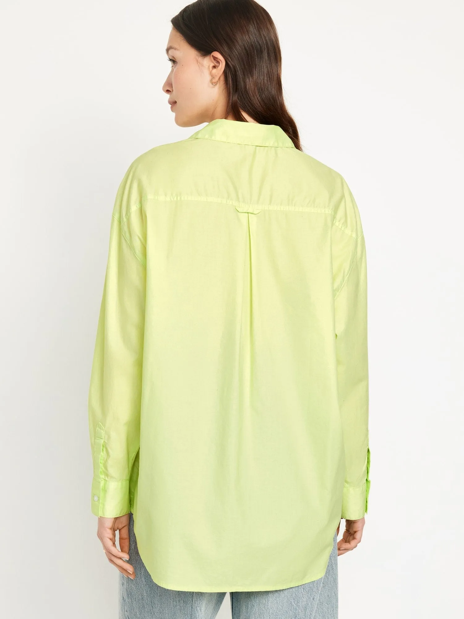 Oversized Button-Down Boyfriend Shirt for Women