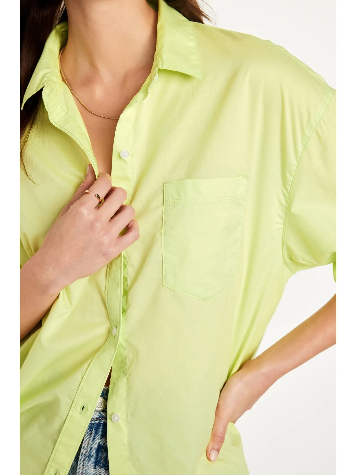 Oversized Button-Down Boyfriend Shirt for Women