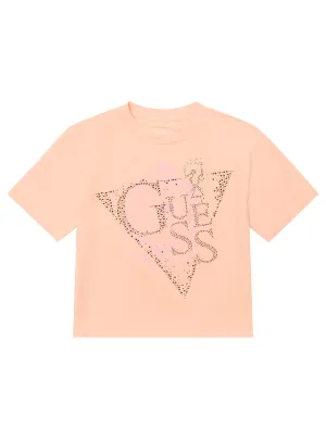 Peach Short Sleeve T-Shirt (7-16) Guess