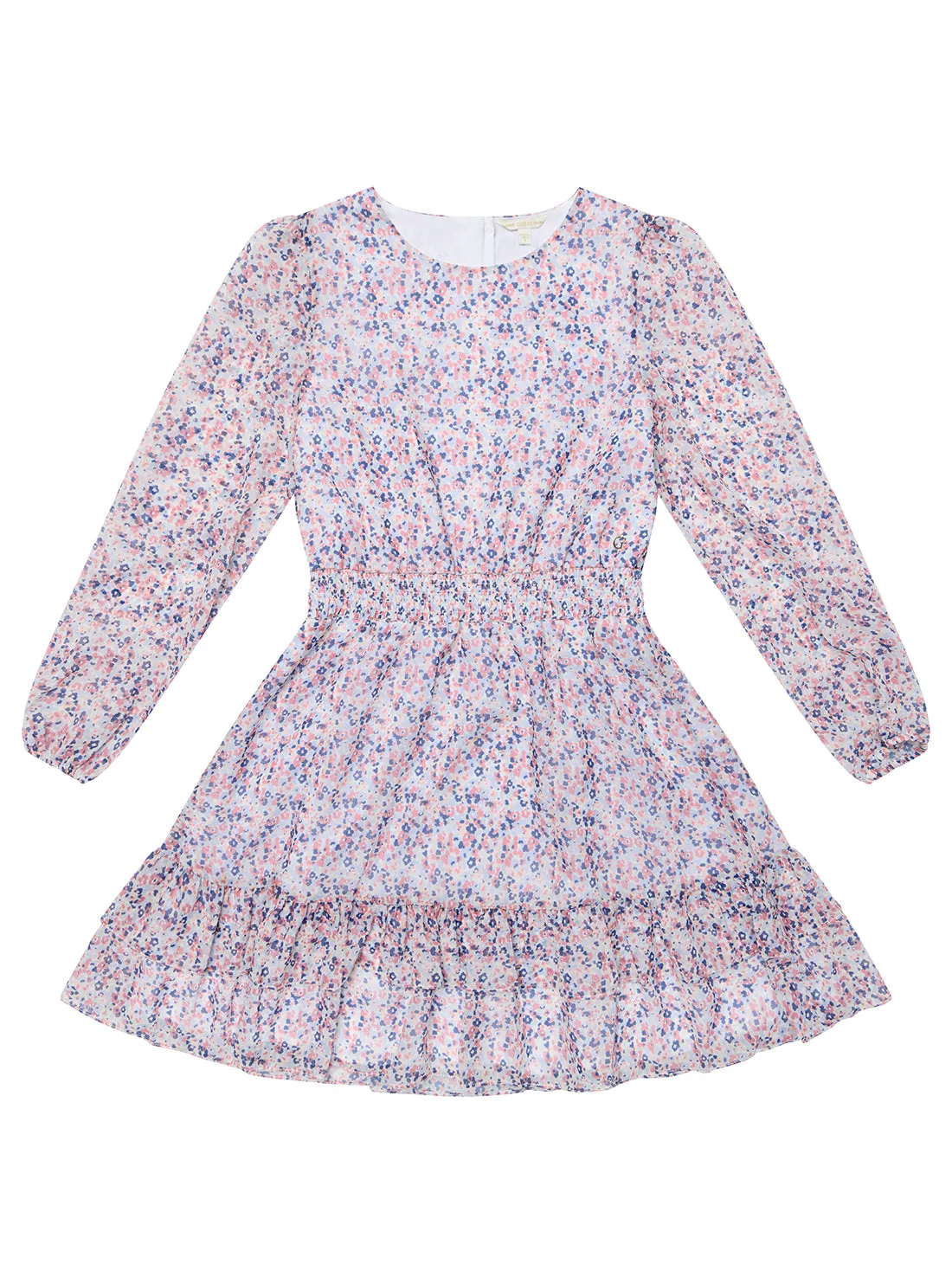 Pink Floral Long Sleeve Dress (7-16) Guess