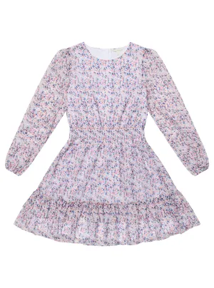 Pink Floral Long Sleeve Dress (7-16) Guess