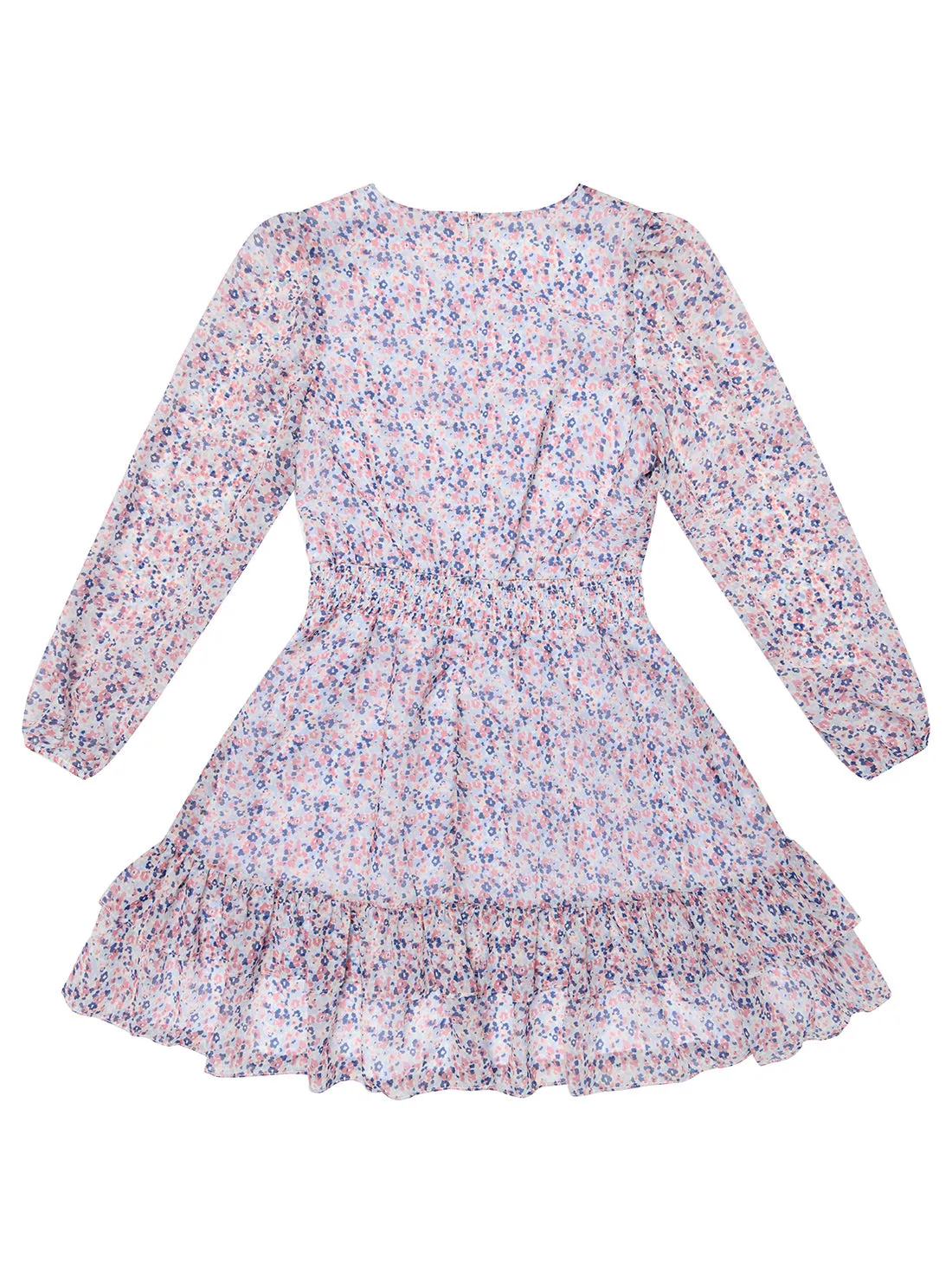 Pink Floral Long Sleeve Dress (7-16) Guess