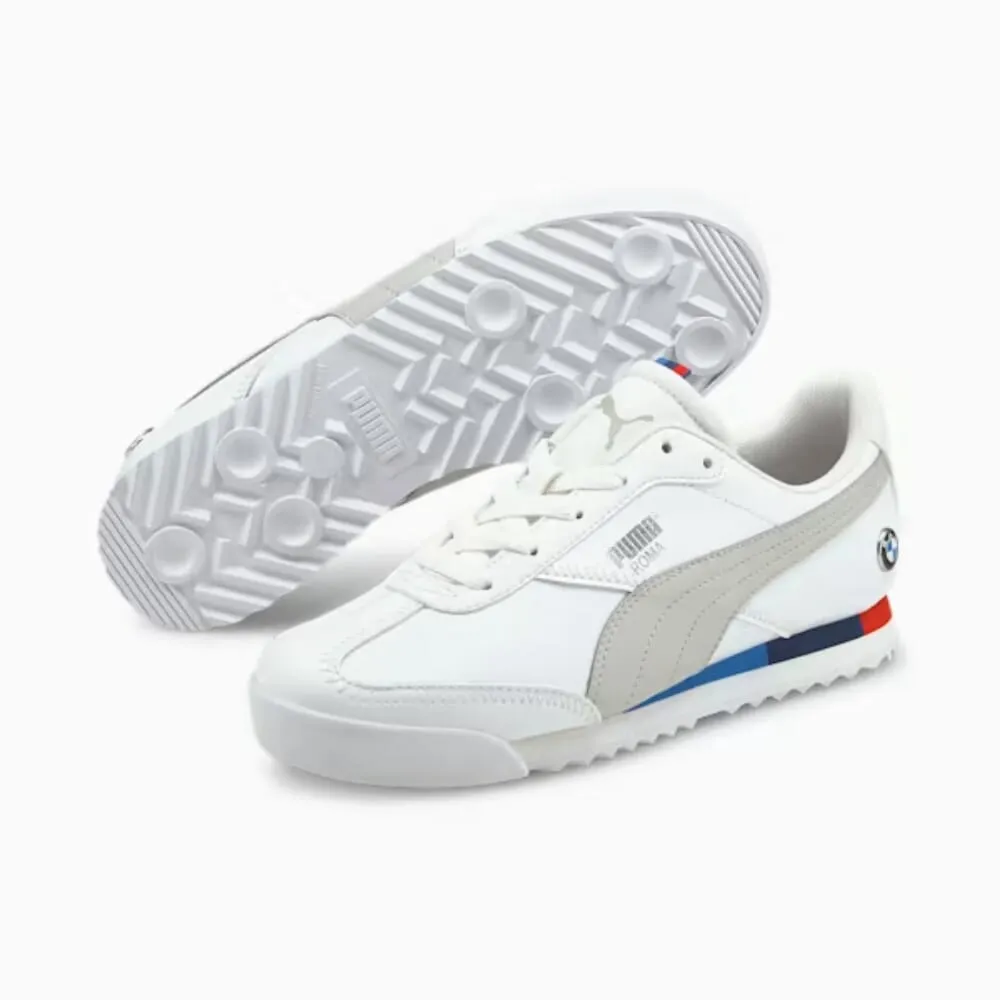 Puma BMW MMS Roma Via Jr Puma White-Gray Violet  306902-02 Grade-School