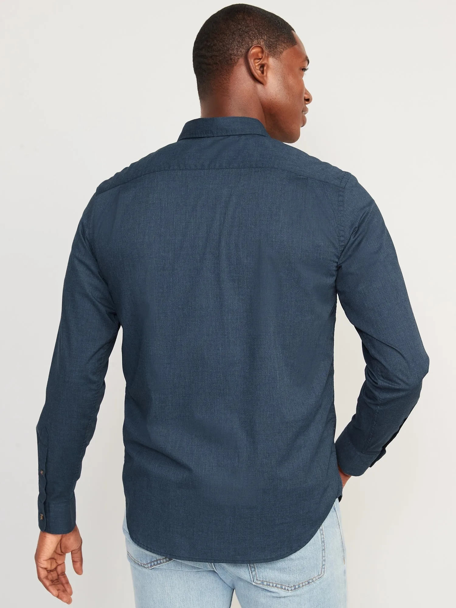 Regular Fit Built-In Flex Everyday Poplin Shirt for Men