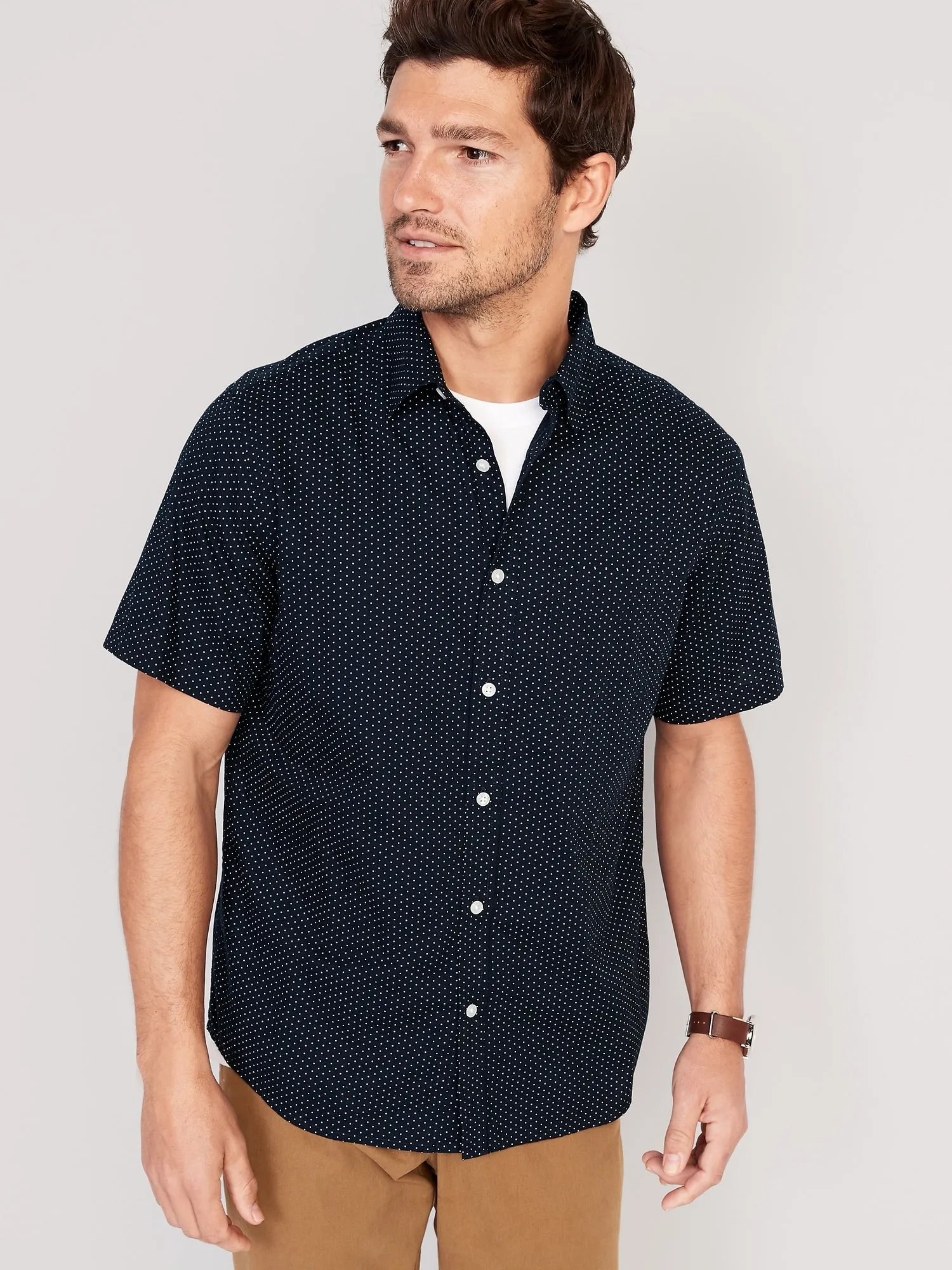 Regular Fit Everyday Poplin Shirt for Men