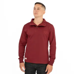 Saltrock Men Dark Red Sweater Funnel Neck Long Sleeve Sweatshirt