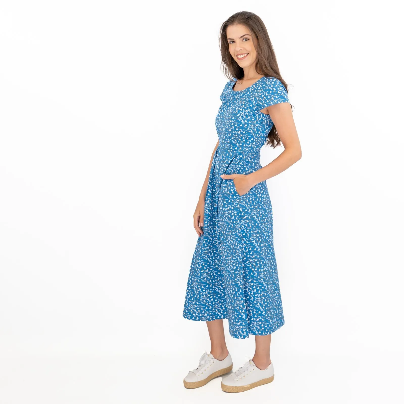 Seasalt Before Now Blue Boat Midi Dress