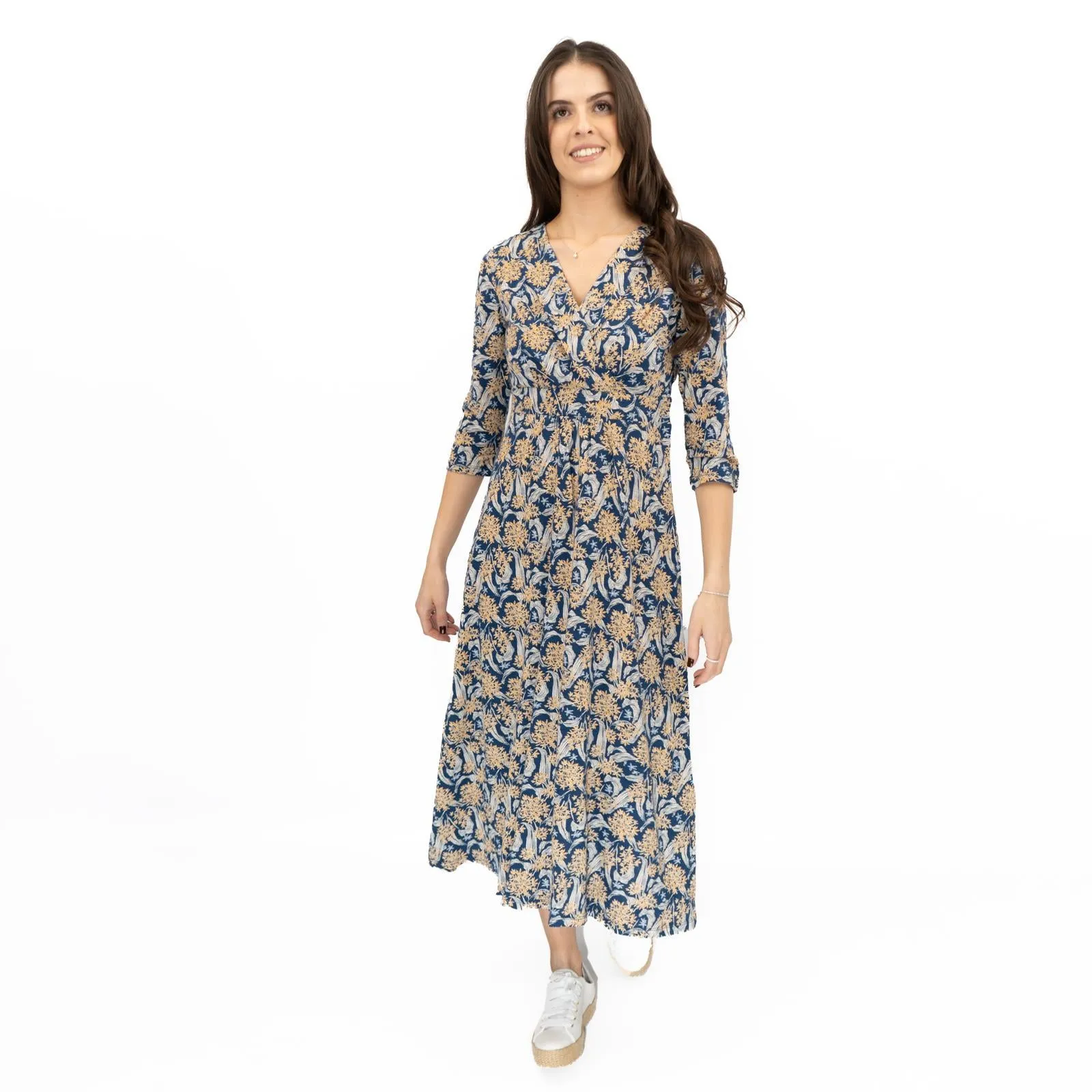 Seasalt Blue Chapelle Dress in Woodland Garlic Marine