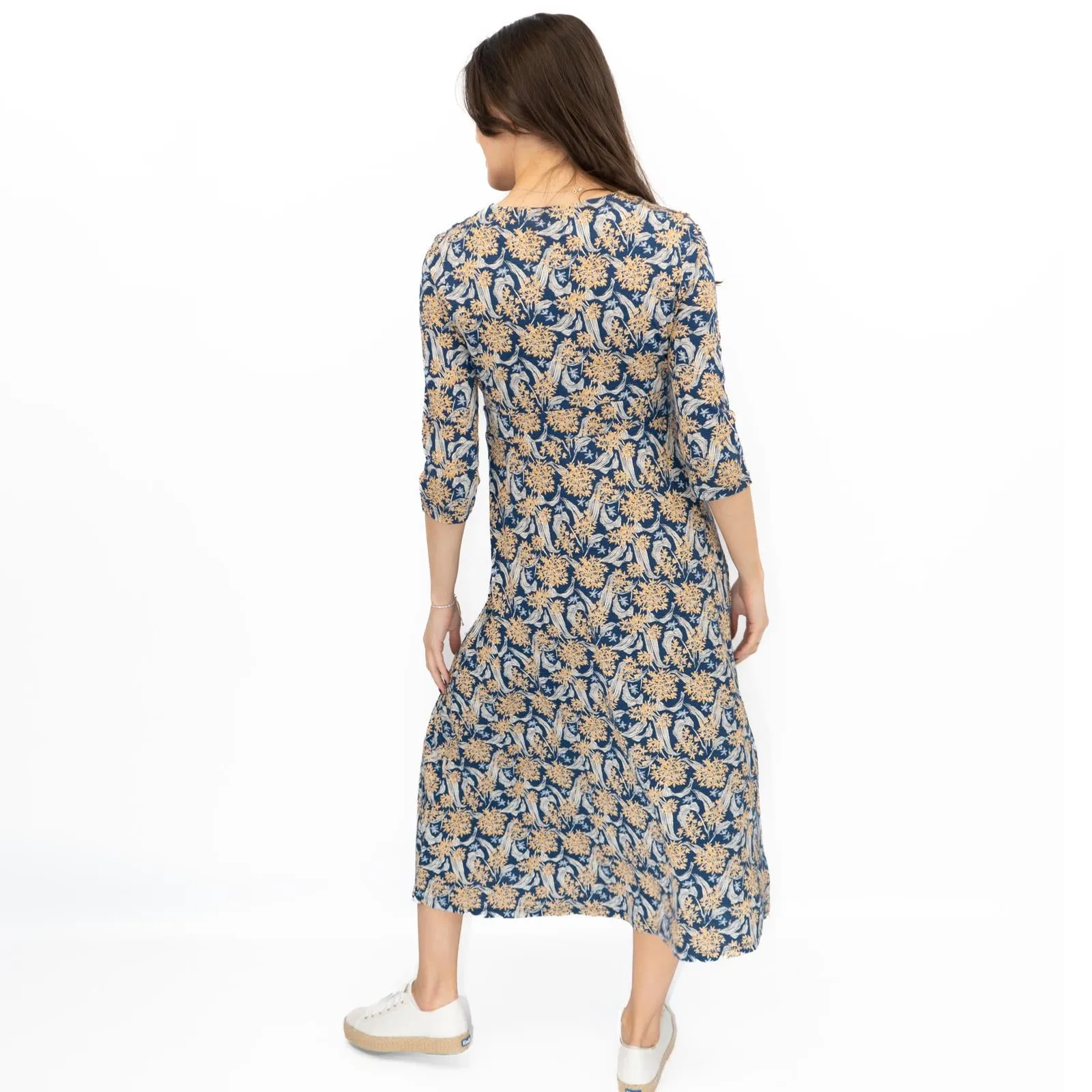 Seasalt Blue Chapelle Dress in Woodland Garlic Marine