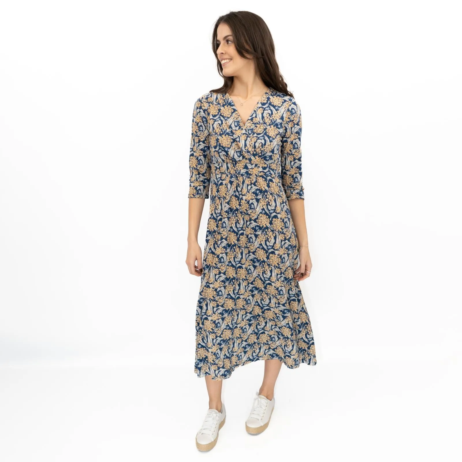 Seasalt Blue Chapelle Dress in Woodland Garlic Marine