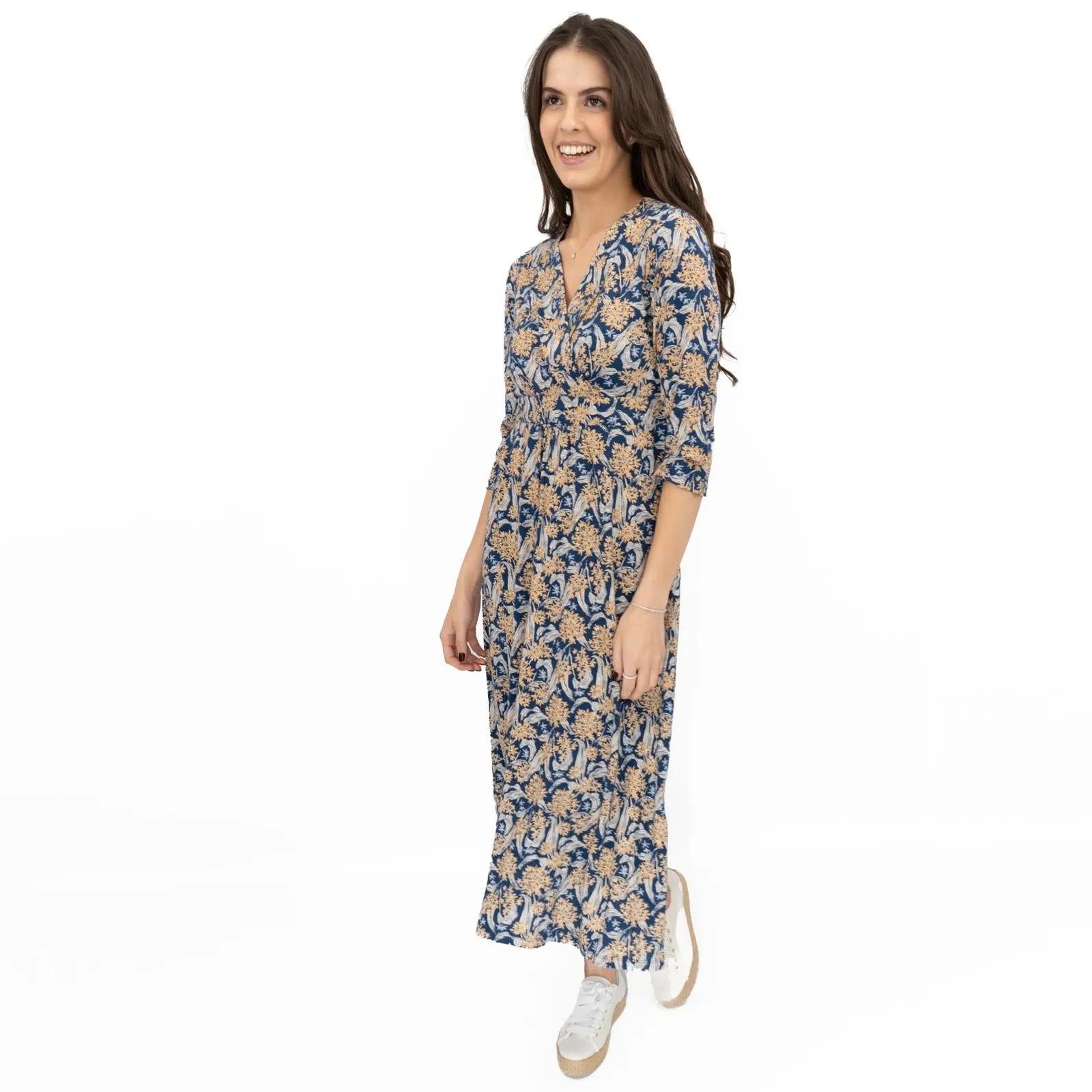 Seasalt Blue Chapelle Dress in Woodland Garlic Marine