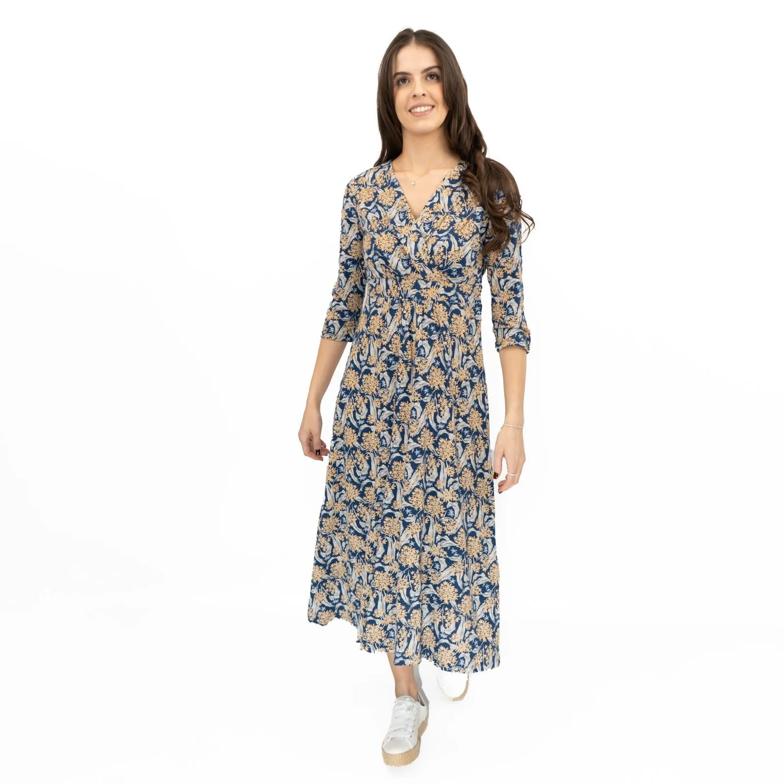 Seasalt Blue Chapelle Dress in Woodland Garlic Marine