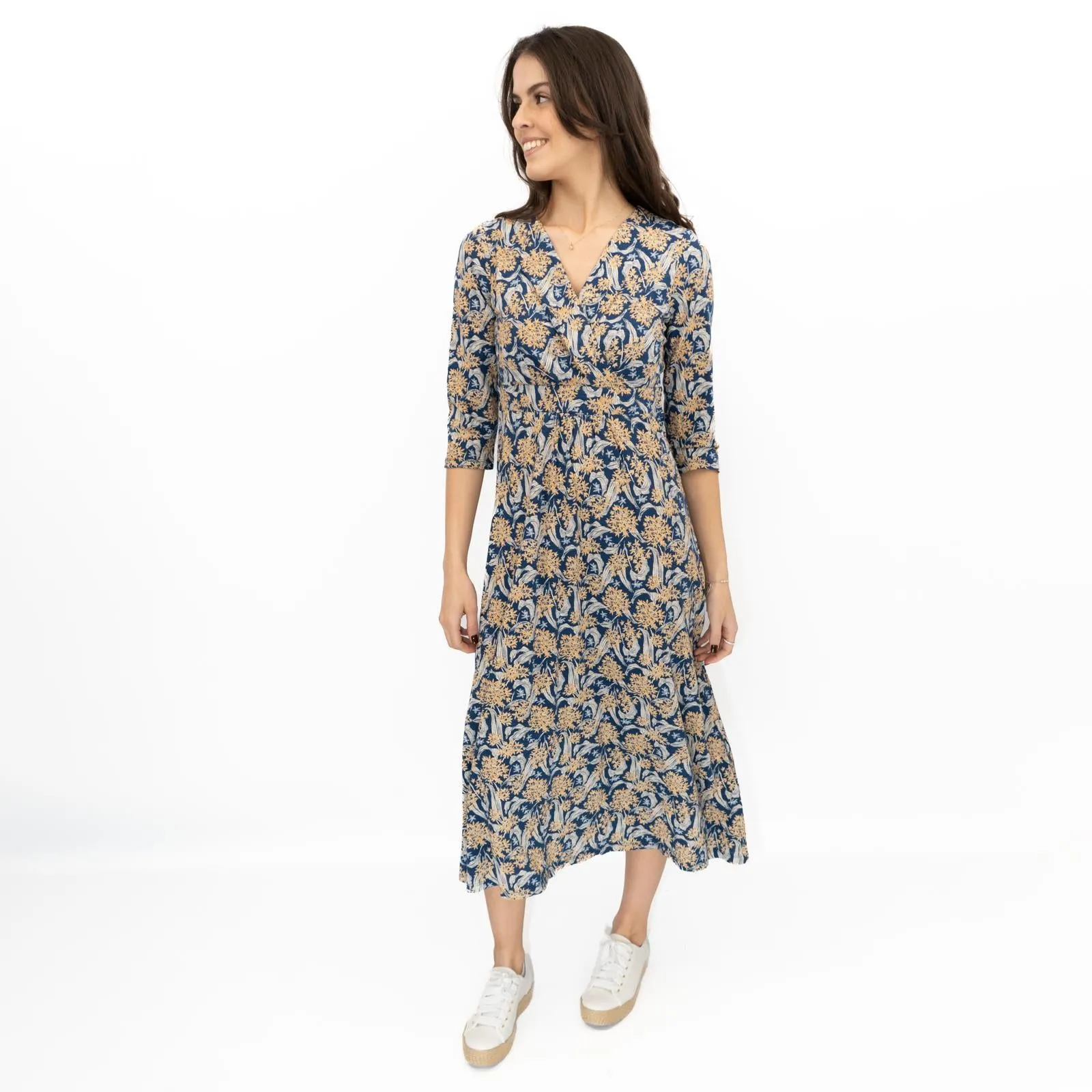 Seasalt Blue Chapelle Dress in Woodland Garlic Marine