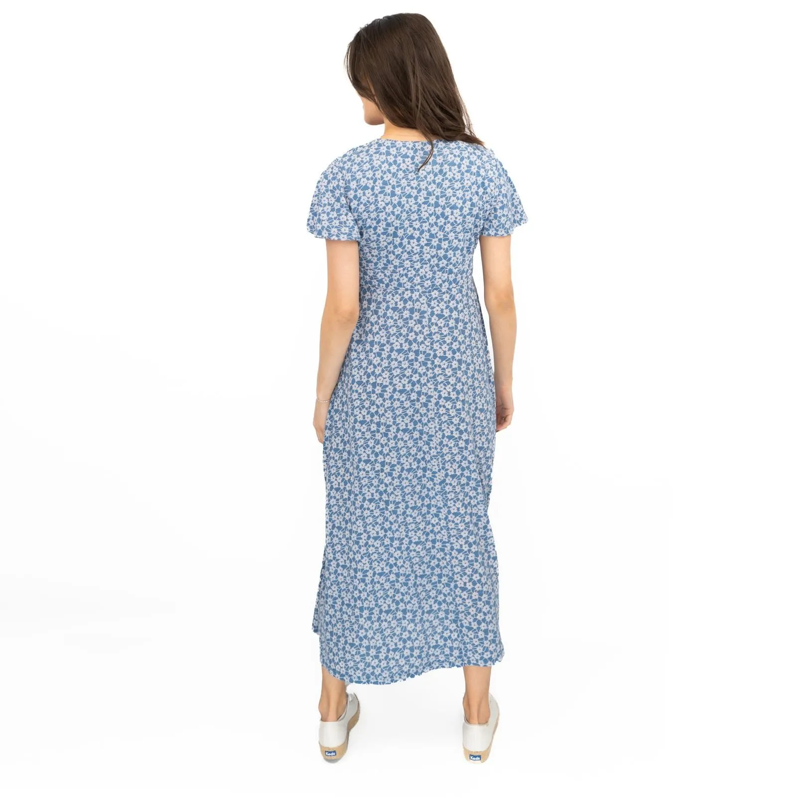 Seasalt Blue Chateaux Dress Floral Flower Net Whirl