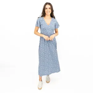 Seasalt Blue Chateaux Dress Floral Flower Net Whirl