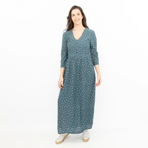 Seasalt Blue Feather Slate Polka Dot Midi Dress