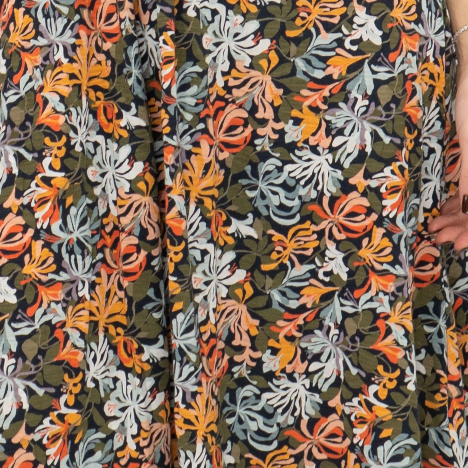 Seasalt Chapelle Midi Dress Honeysuckle Maritime Print